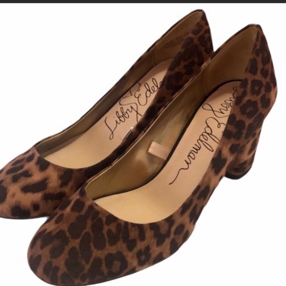 Libby Edelman Jenna Fabric Leopard Animal Print Size-8